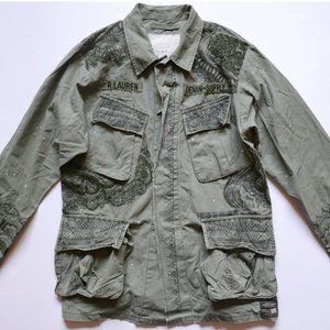 Denim Supply Ralph Lauren M-65 Military Henna Jacket M Mehndi Embroidered